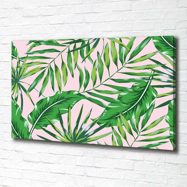 Canvas wall art Tropical leaves