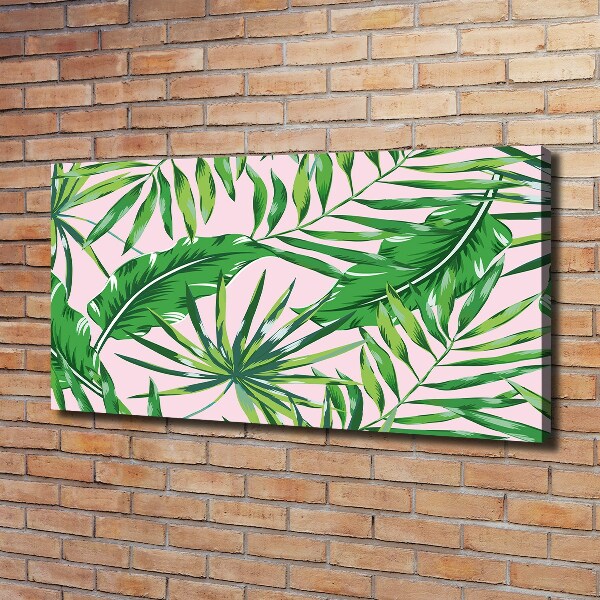 Canvas wall art Tropical leaves