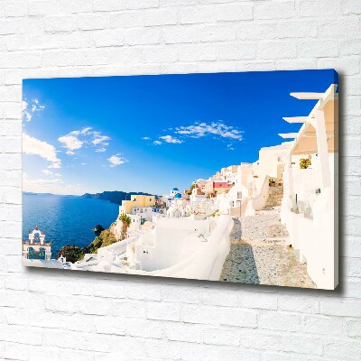 Canvas wall art Santorini Greece