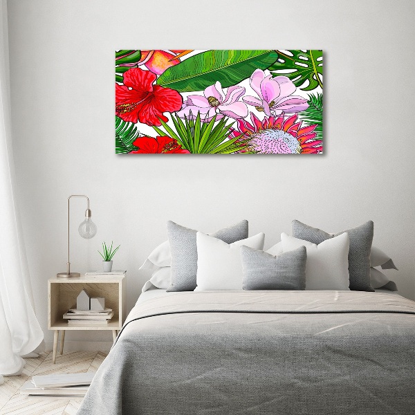 Canvas wall art Hawaiian flowers