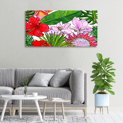 Canvas wall art Hawaiian flowers