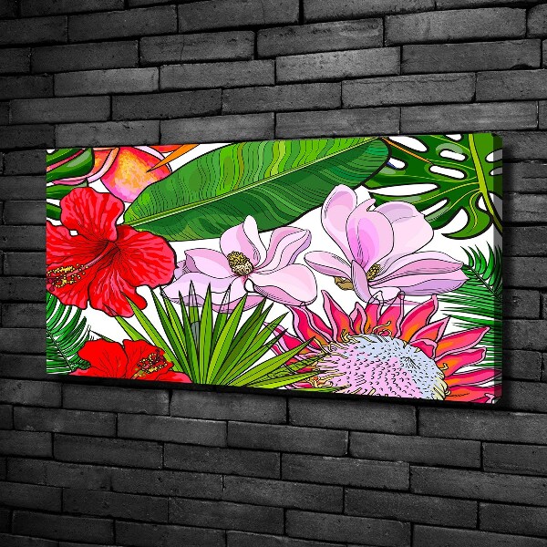 Canvas wall art Hawaiian flowers