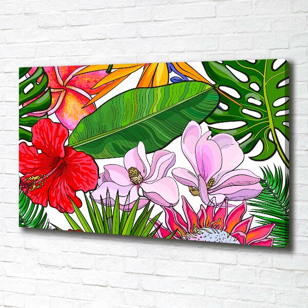 Canvas wall art Hawaiian flowers