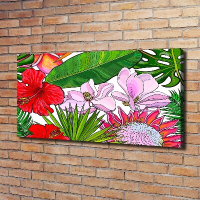 Canvas wall art Hawaiian flowers