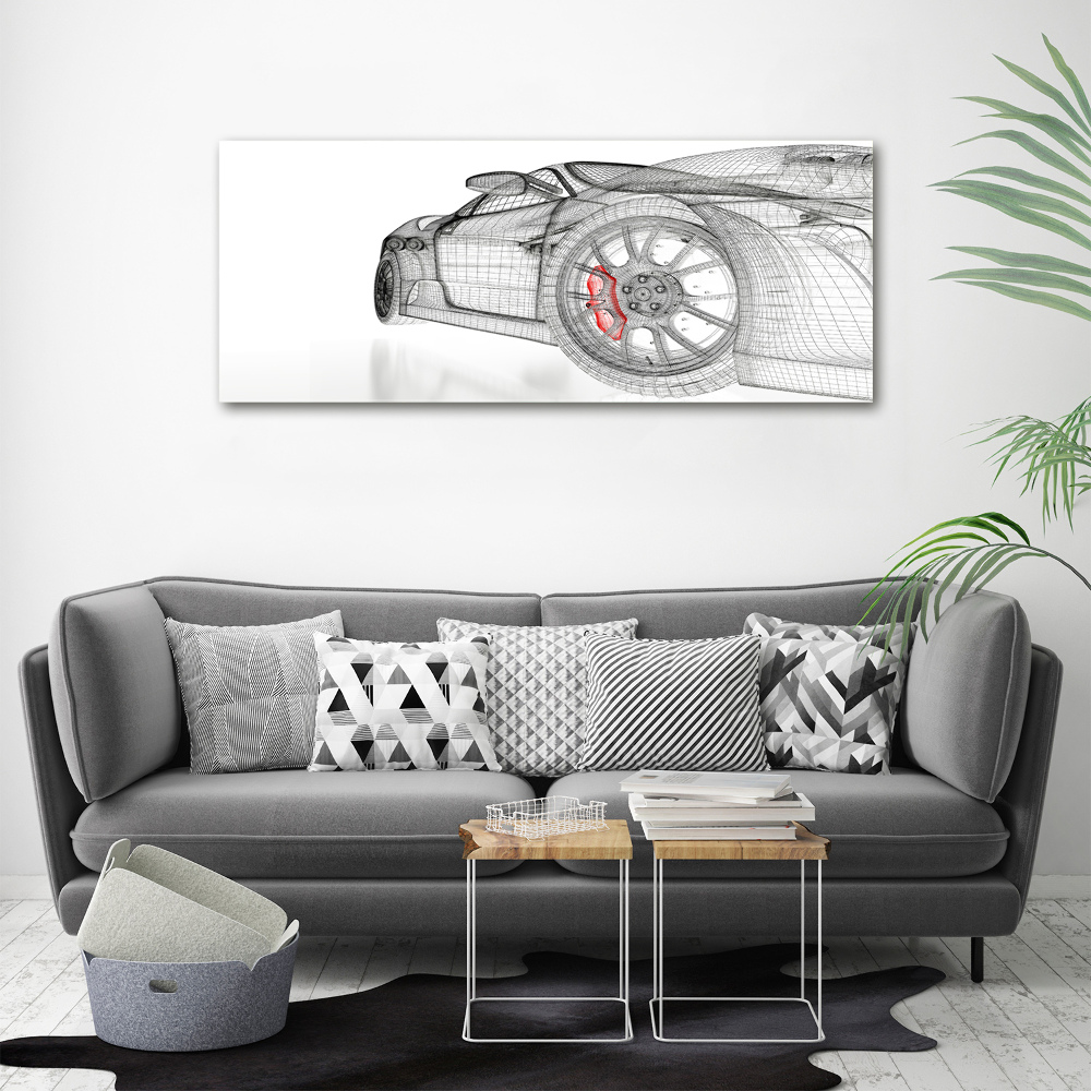 Canvas wall art Mesh of the car