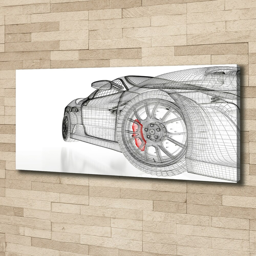 Canvas wall art Mesh of the car