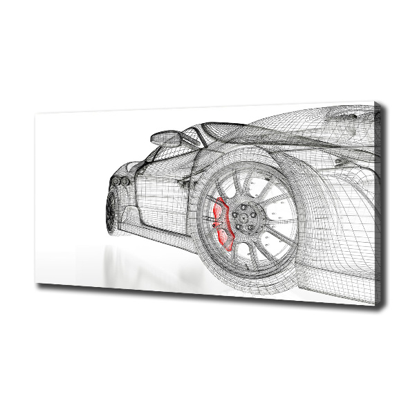 Canvas wall art Mesh of the car