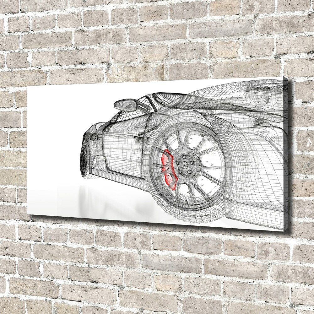 Canvas wall art Mesh of the car