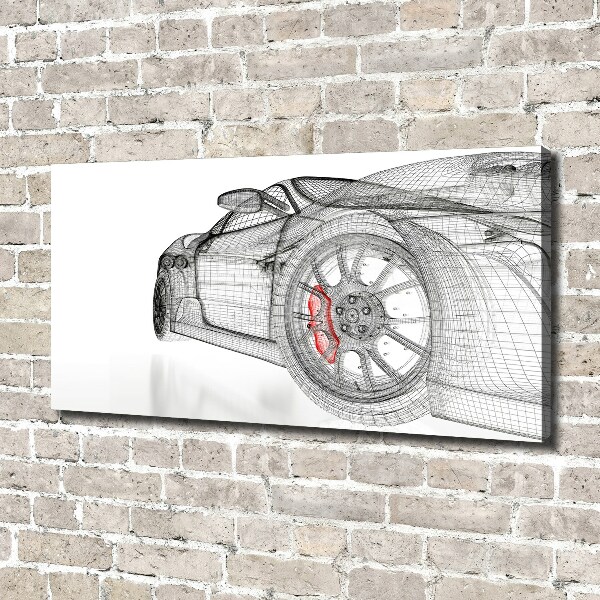 Canvas wall art Mesh of the car