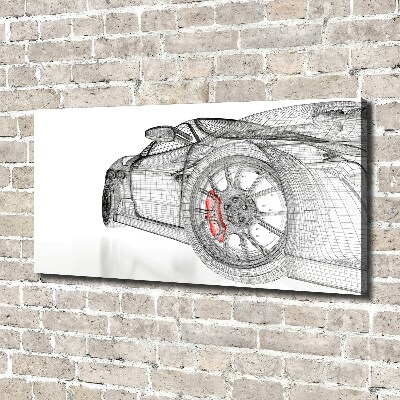 Canvas wall art Mesh of the car