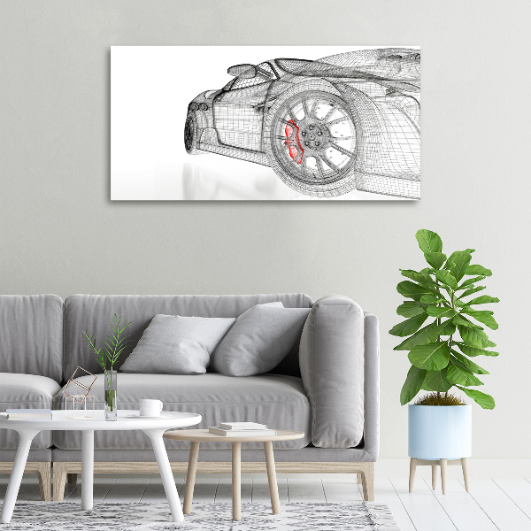 Canvas wall art Mesh of the car