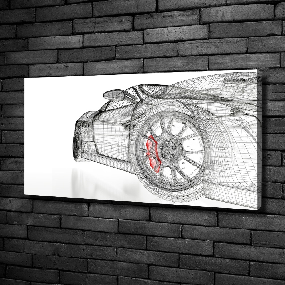 Canvas wall art Mesh of the car