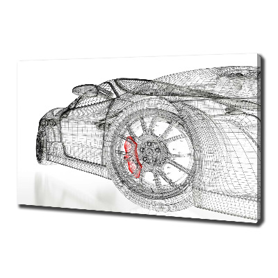 Canvas wall art Mesh of the car