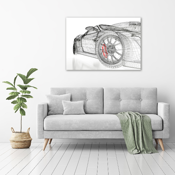 Canvas wall art Mesh of the car