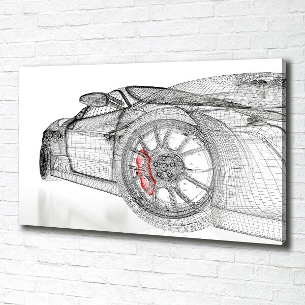 Canvas wall art Mesh of the car