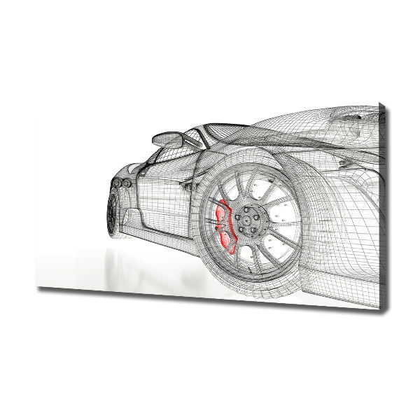 Canvas wall art Mesh of the car