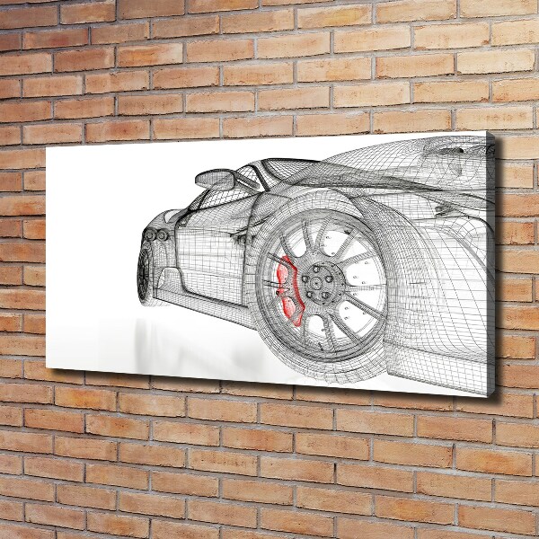 Canvas wall art Mesh of the car