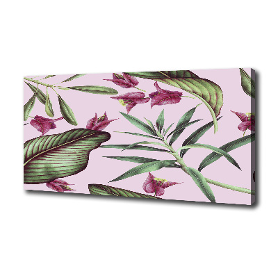 Canvas wall art Tropical flowers