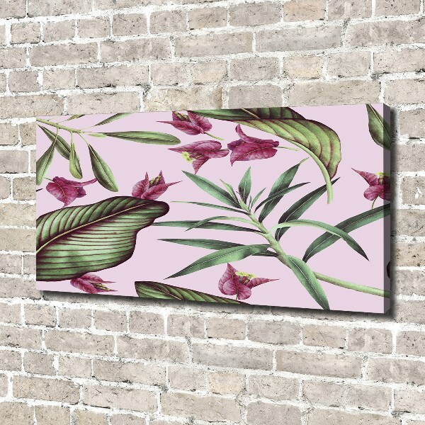 Canvas wall art Tropical flowers