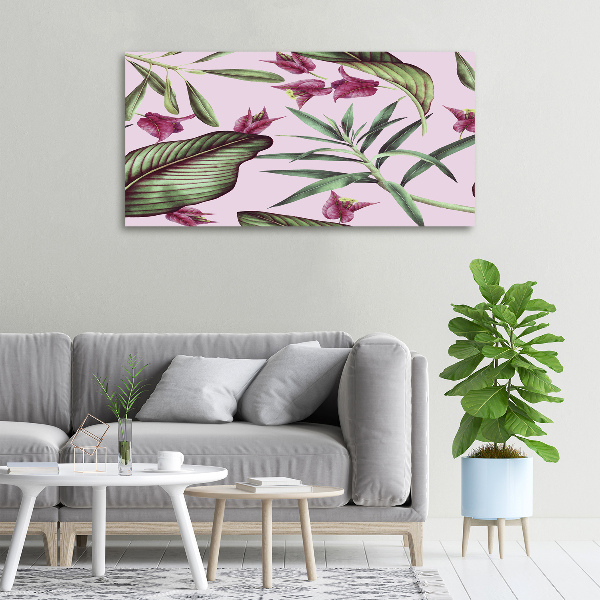 Canvas wall art Tropical flowers