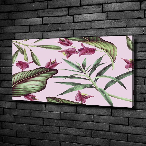 Canvas wall art Tropical flowers