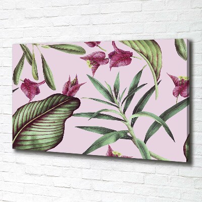 Canvas wall art Tropical flowers