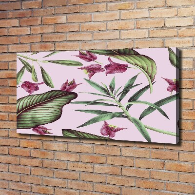 Canvas wall art Tropical flowers