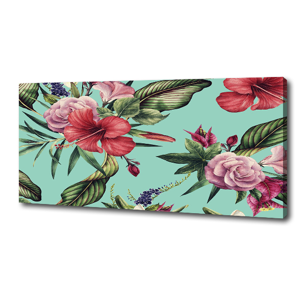 Canvas wall art Tropical flowers