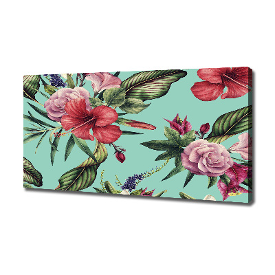 Canvas wall art Tropical flowers