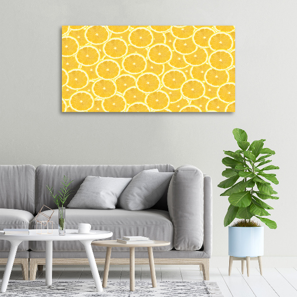 Canvas wall art Lemon slices