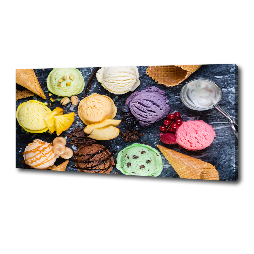 Canvas wall art Colorful ice cream