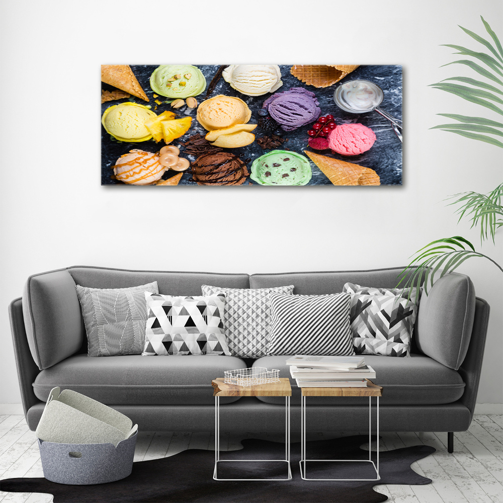 Canvas wall art Colorful ice cream