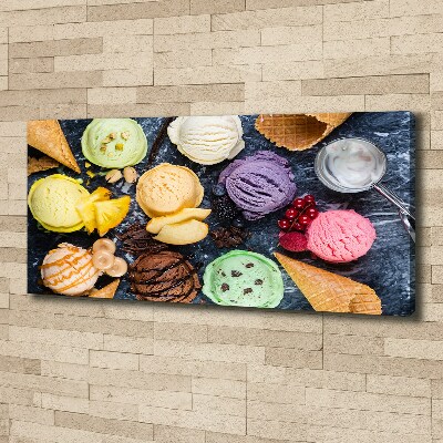 Canvas wall art Colorful ice cream