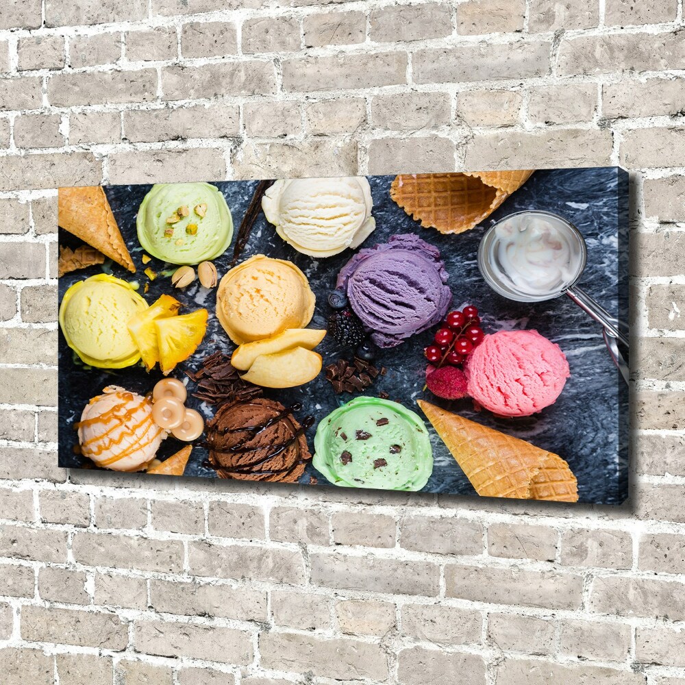 Canvas wall art Colorful ice cream