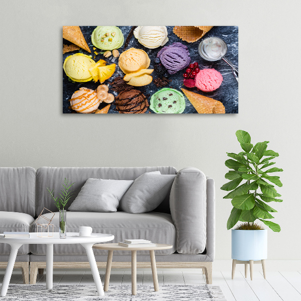 Canvas wall art Colorful ice cream