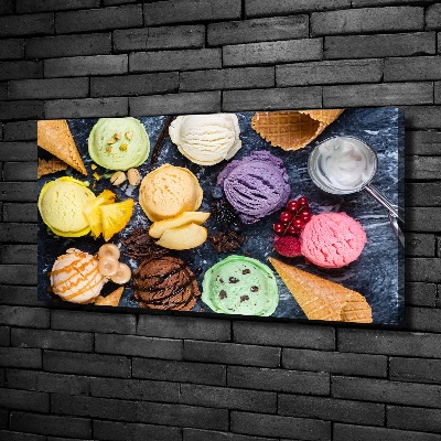 Canvas wall art Colorful ice cream