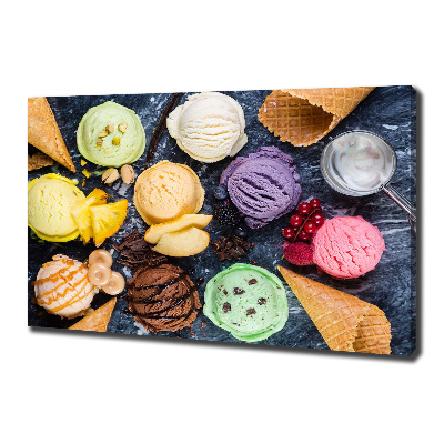 Canvas wall art Colorful ice cream