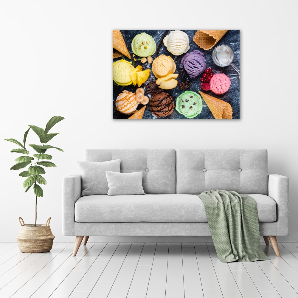 Canvas wall art Colorful ice cream