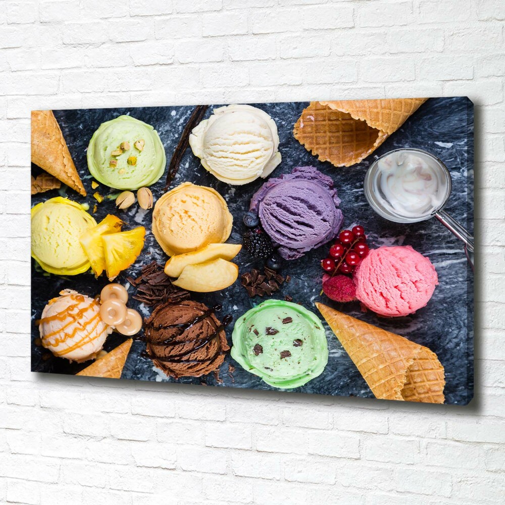 Canvas wall art Colorful ice cream