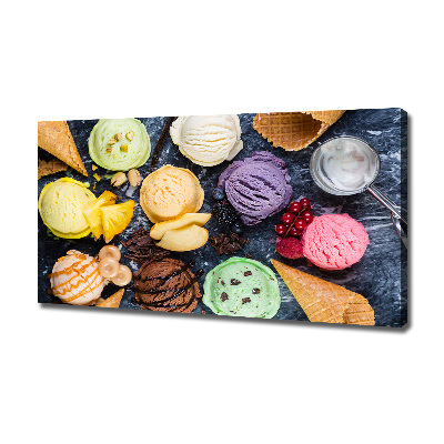 Canvas wall art Colorful ice cream