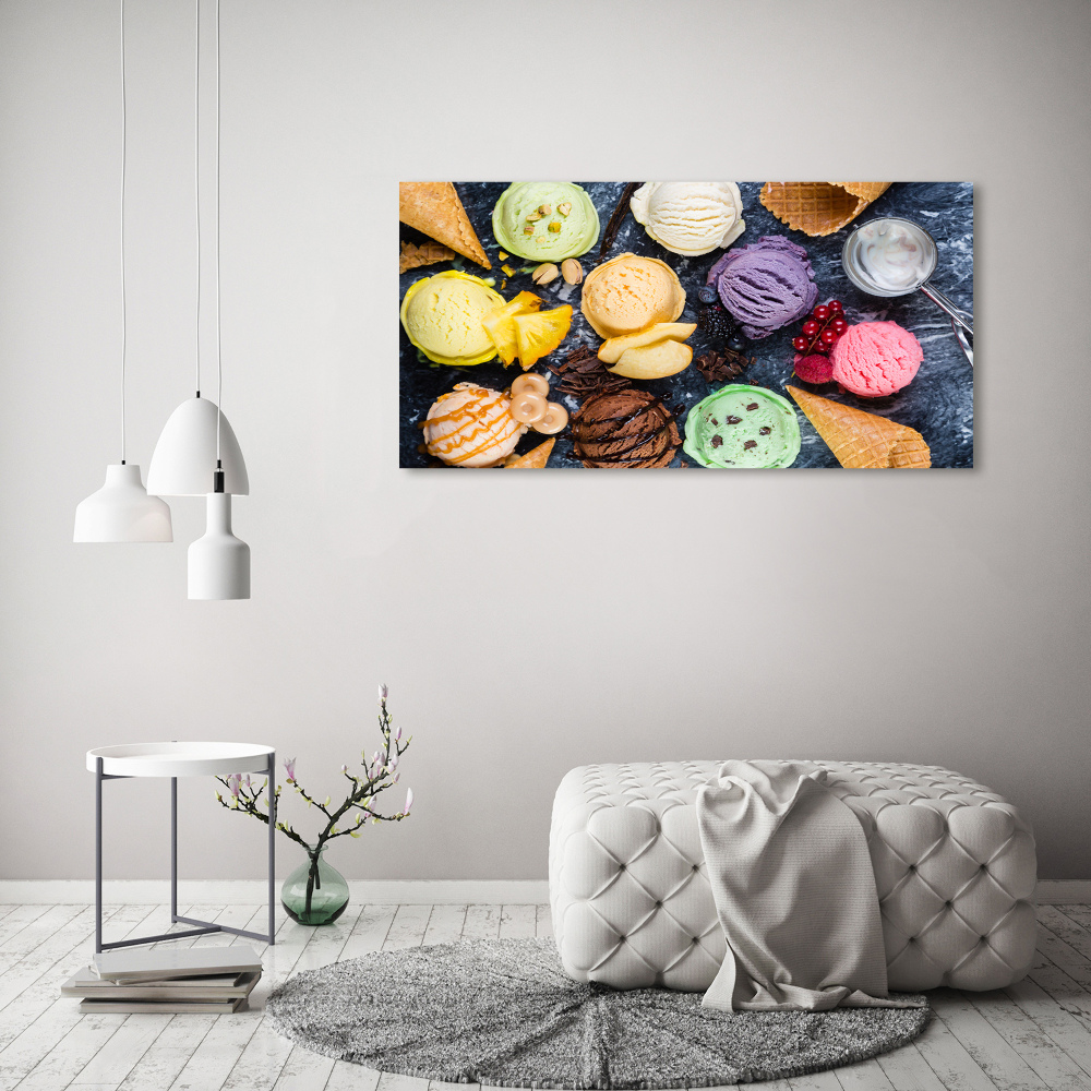 Canvas wall art Colorful ice cream