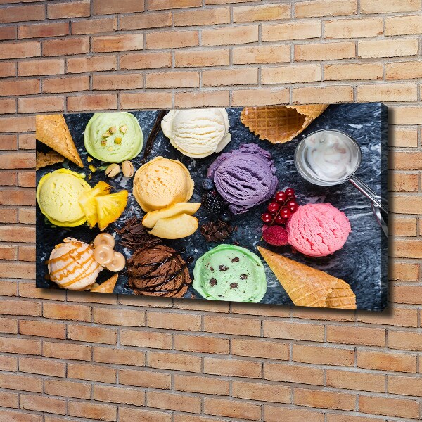 Canvas wall art Colorful ice cream