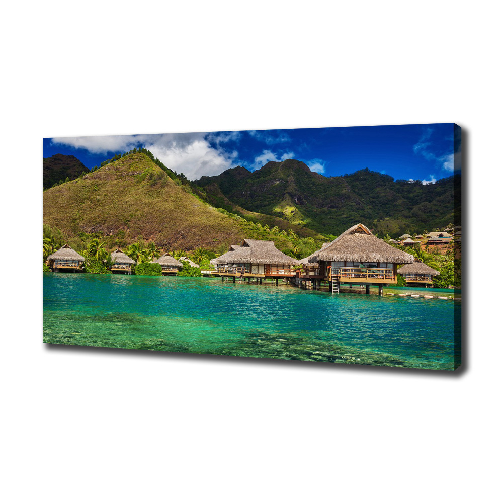 Canvas wall art Bungalowy by the water