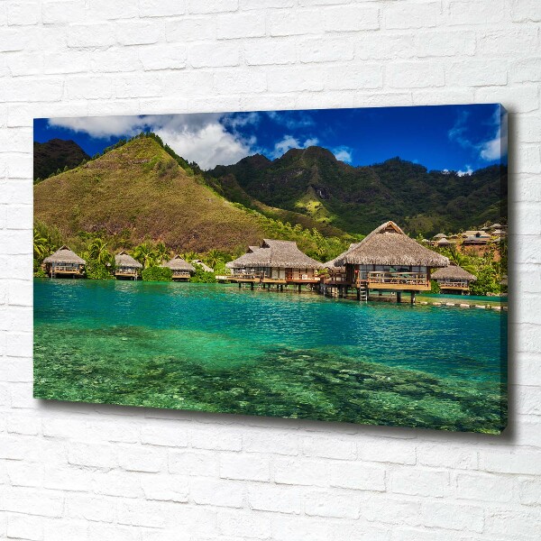 Canvas wall art Bungalowy by the water