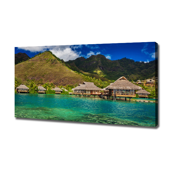 Canvas wall art Bungalowy by the water