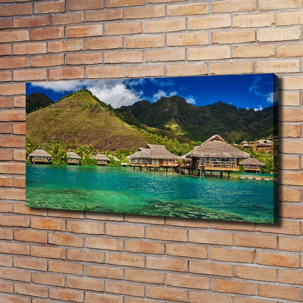 Canvas wall art Bungalowy by the water