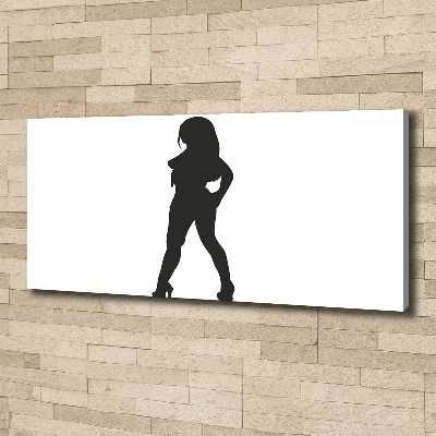 Canvas wall art A woman's silhouette