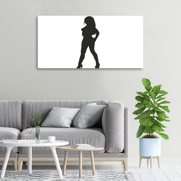 Canvas wall art A woman's silhouette