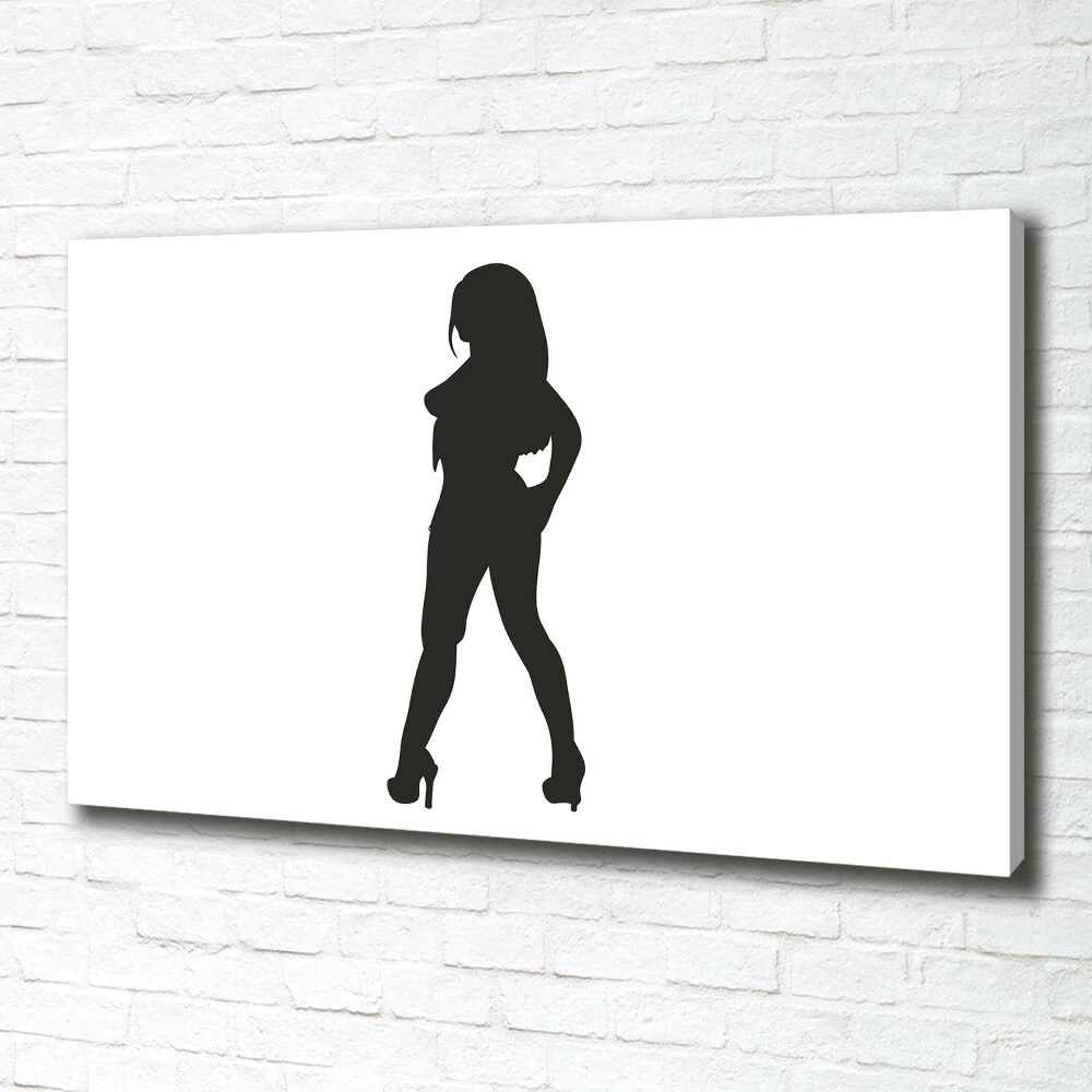 Canvas wall art A woman's silhouette