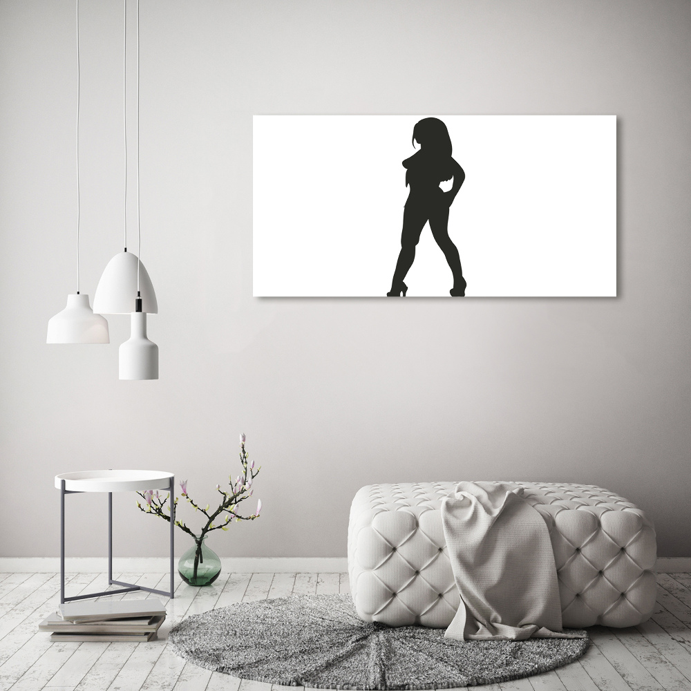 Canvas wall art A woman's silhouette